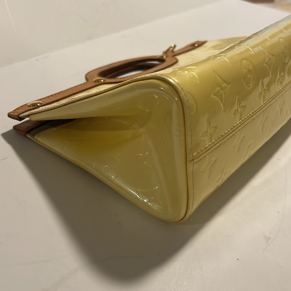 Louis Vuitton monogram vernis Roxbury Drive yellow handbag LM0076 - Picture 12 of 14